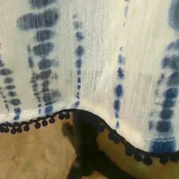 KNOX ROSE SHIFT YOKE TIE-DYE LOOK BOHO EMBROIDERY CASUAL SUMMER DRESS SIZE MED - Picture 13 of 16